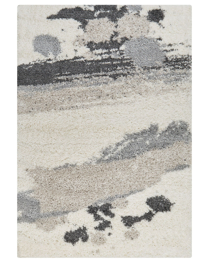 Shaggy Area Rug 200 x 300 cm White and Grey Goris