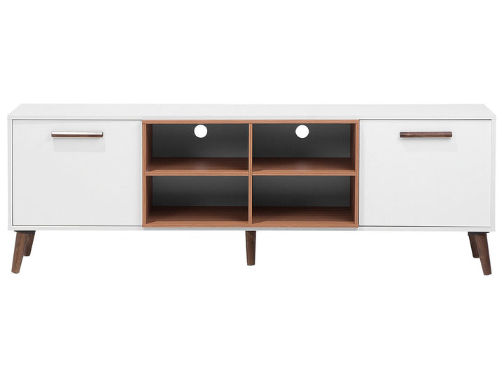 TV Stand White with Dark Wood Alloa