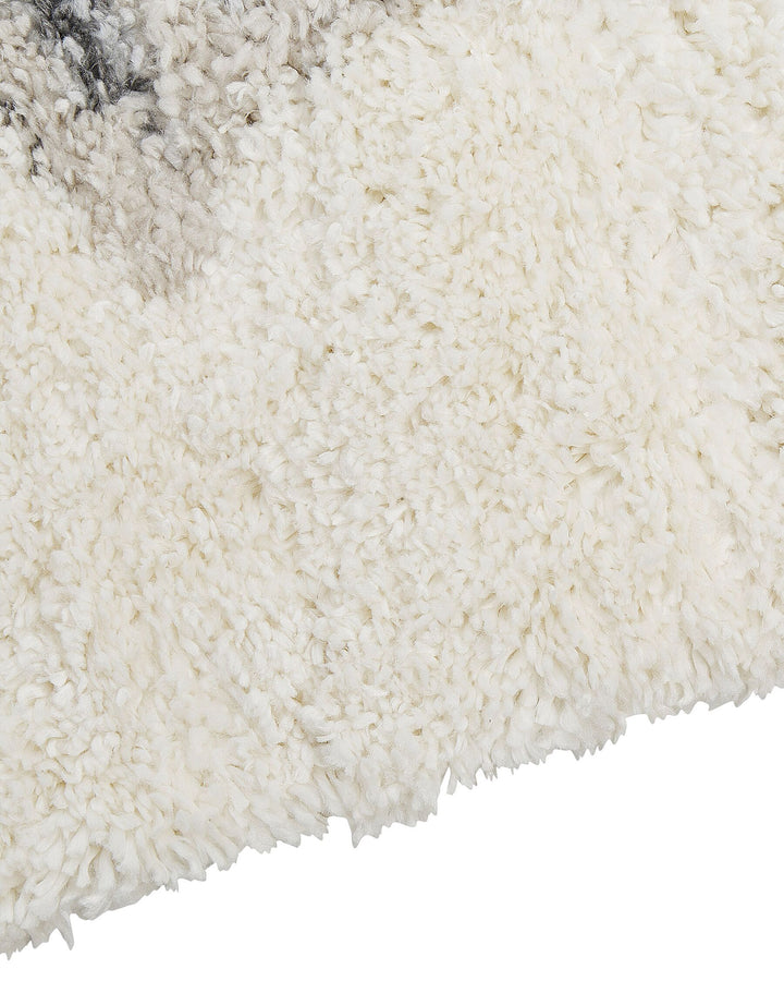 Shaggy Area Rug 200 x 300 cm White and Grey Masis