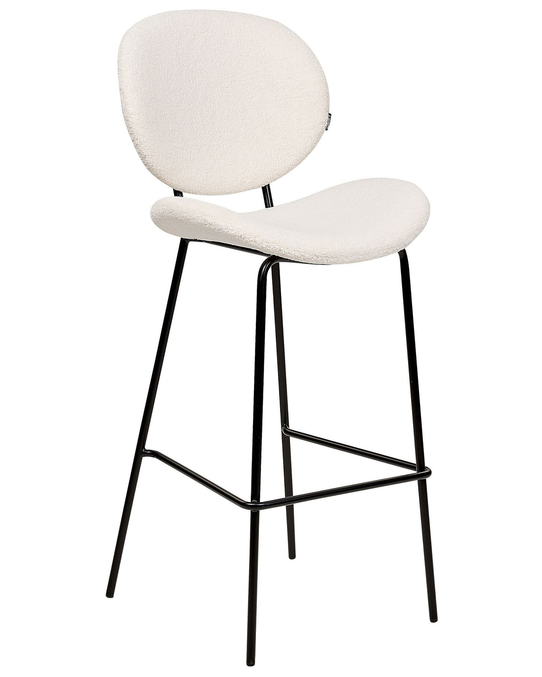 Bar Chair Set of 2 Boucle White Luana