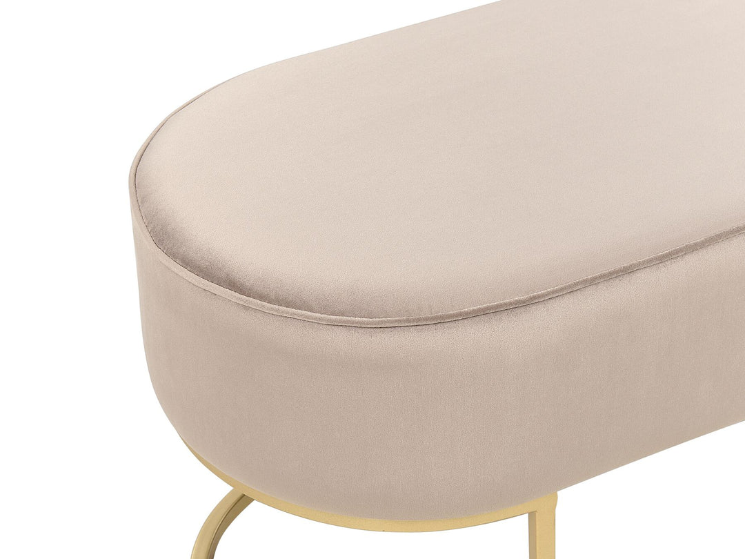 Velvet Bench Beige Milry