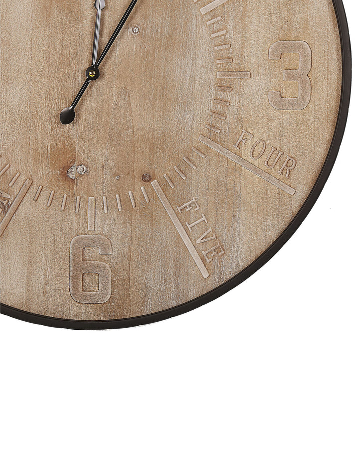 Wall Clock ø 60 cm Light Wood Dole