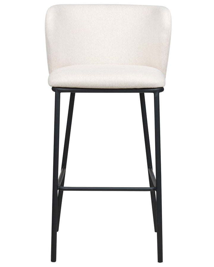 Bar Chair Set of 2 Fabric Off-White Mina