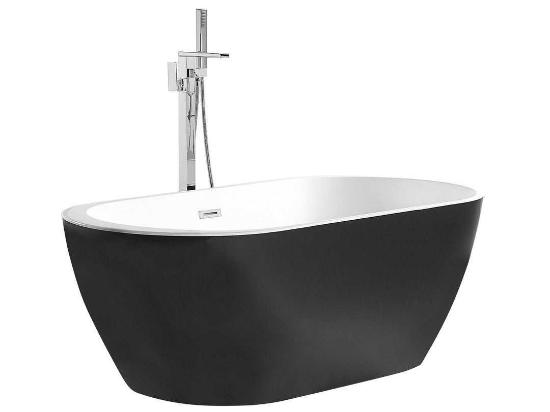 Freestanding Bath 1600 x 750 mm Black Nevis