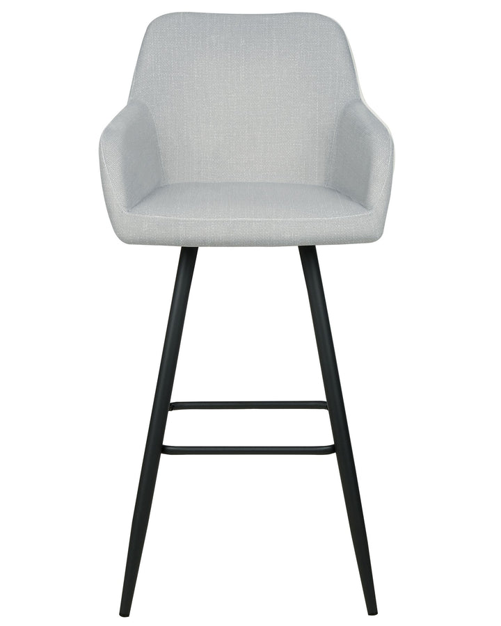 Bar Chair Set of 2 Velvet Light Grey Casmalia