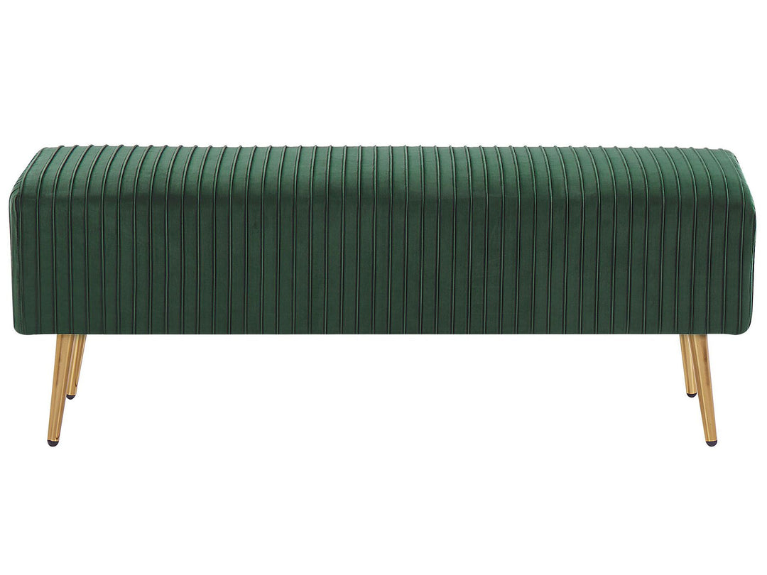 Velvet Bedroom Bench Green Paterson