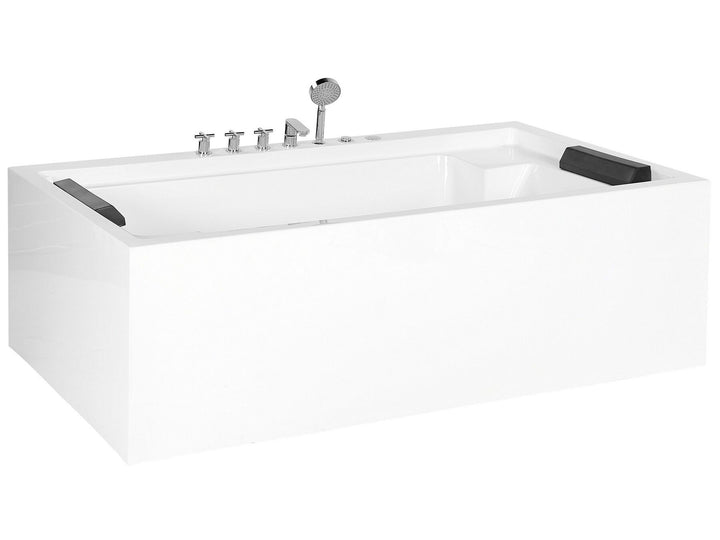 Freestanding Whirlpool Bath 1800 x 1100 mm White Saona