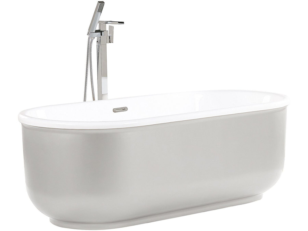 Freestanding Bath 1700 x 800 mm Silver Pinel