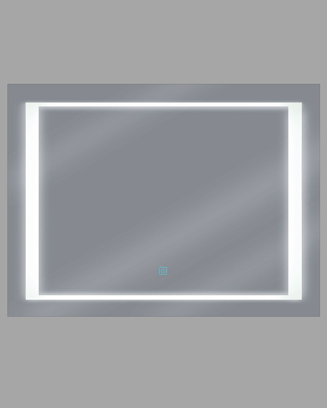 LED Wall Mirror 60 x 80 cm Silver Eyre