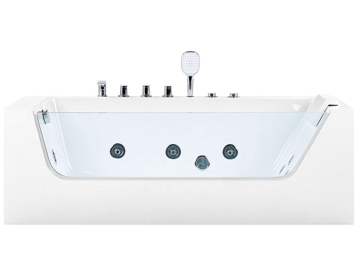 Right Hand Whirlpool Corner Bath 1700 x 800 mm White Puquio