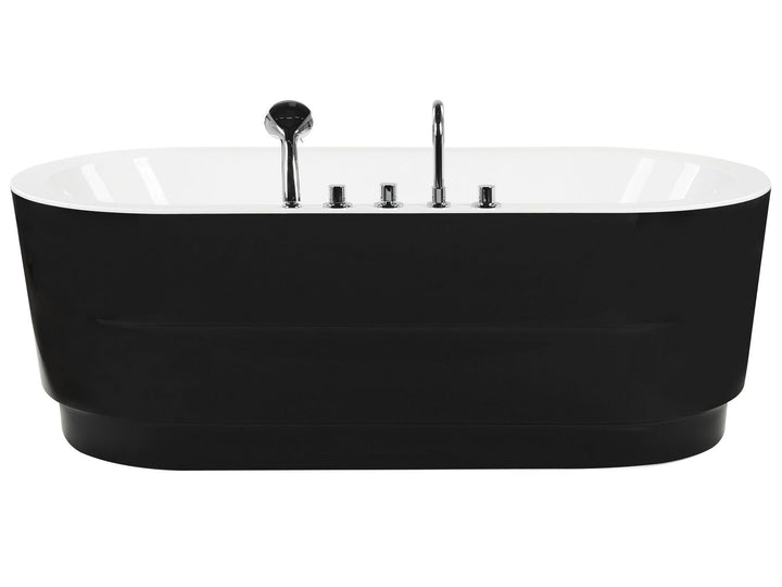 Freestanding Bath with Fixtures 1700 x 800 mm Black Empresa