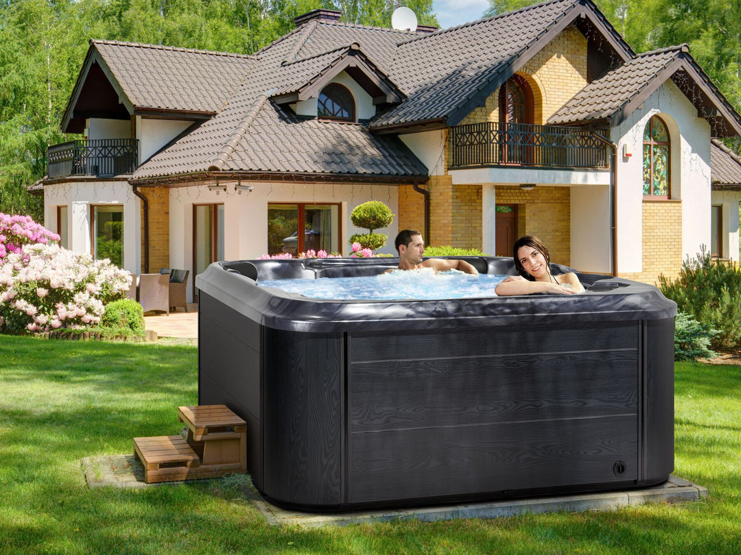 Square Hot Tub with LED Grey Tularosa