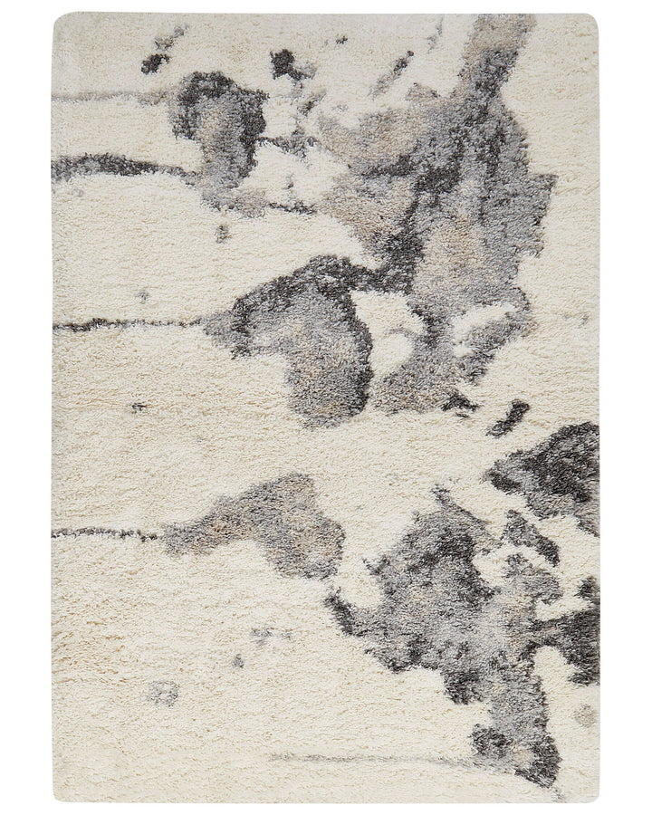 Shaggy Area Rug 200 x 300 cm White and Grey Sevan