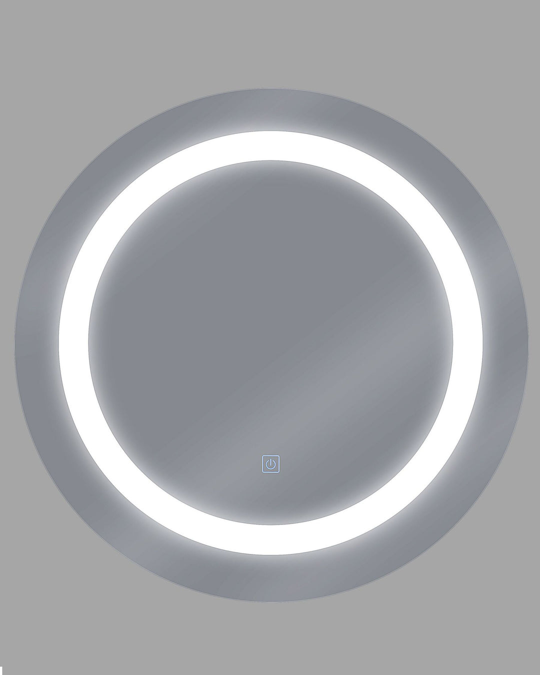 Round LED Wall Mirror ø 58 cm Silver Selune