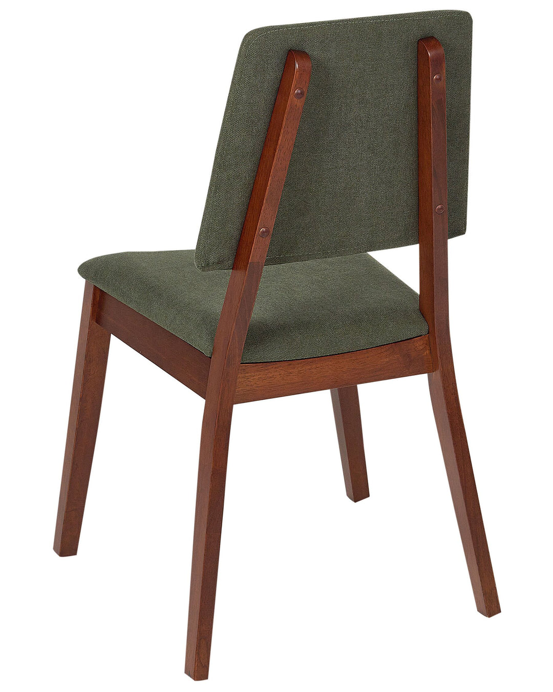 Rubberwood Dining Chair Set of 2 Dark Green Merrill