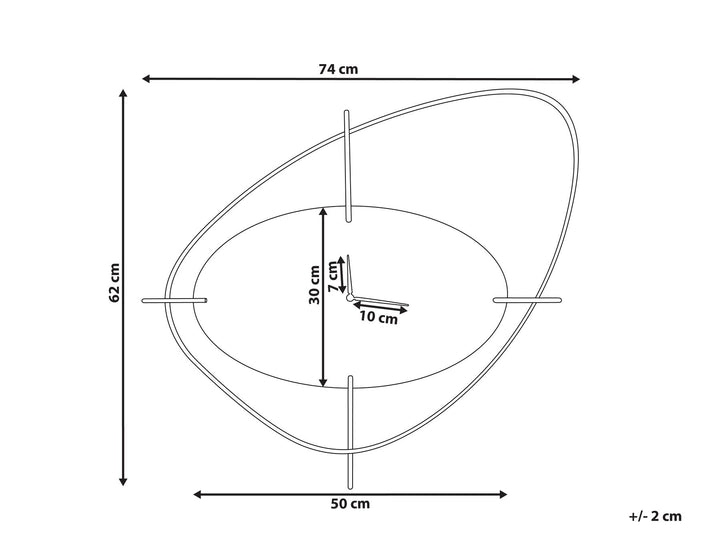 Wall Clock 62 x 69 cm Dark Wood Rapti