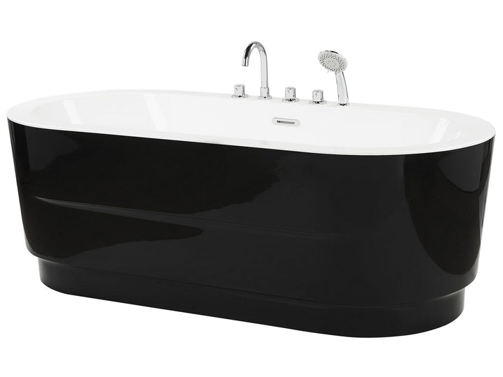 Freestanding Bath with Fixtures 1700 x 800 mm Black Empresa