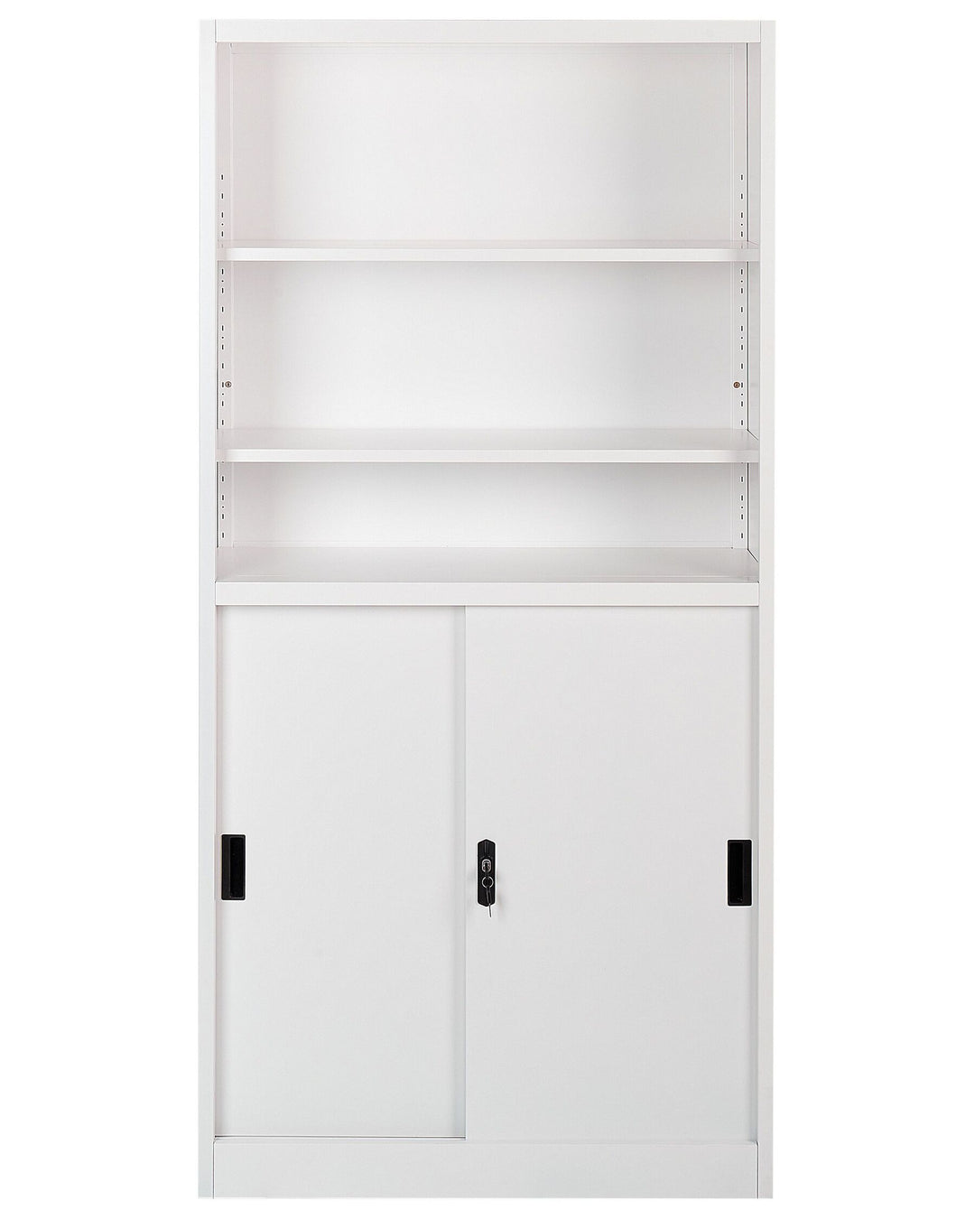 2 Door Storage Cabinet with Shelves White Muscovite