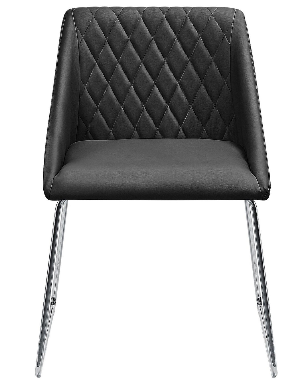 Set of 2 Faux Leather Dining Chair Black Arcata