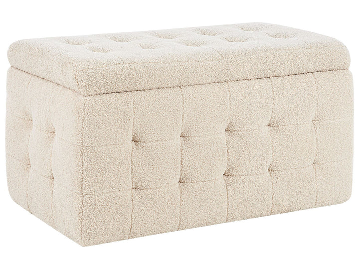 Boucle Storage Ottoman Beige Michigan