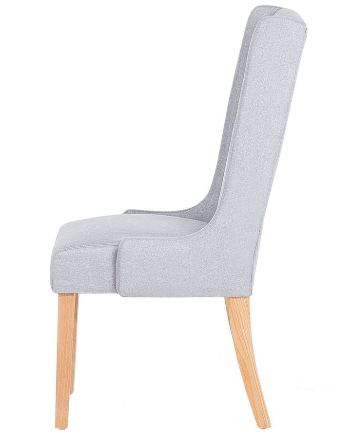 Dining Chair Set of 2 Cotton Light Grey Chambers