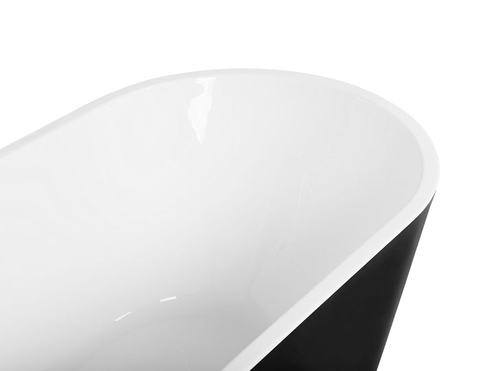 Freestanding Oval Bath 1700 x 700 mm Black Cabritos