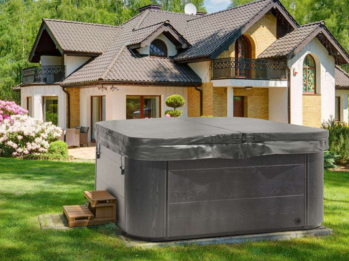 Square Hot Tub with LED Grey Tularosa