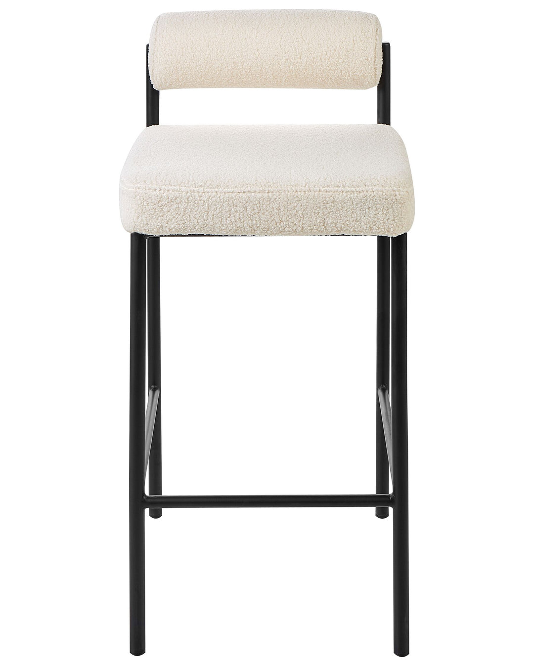 Bar Chair Set of 2 Boucle Off-White Amaya