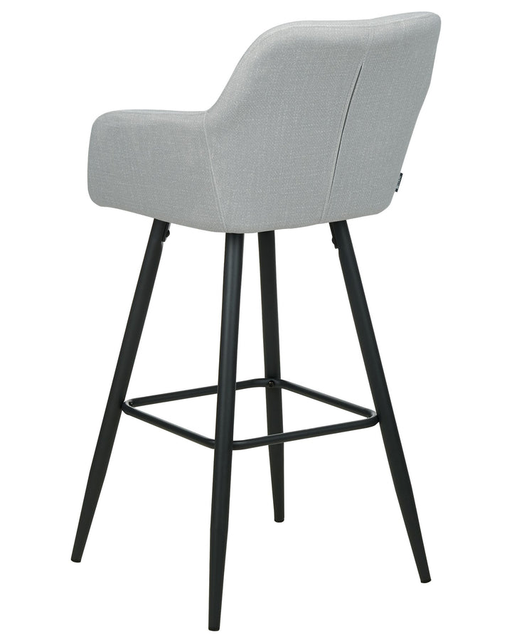 Bar Chair Set of 2 Velvet Light Grey Casmalia