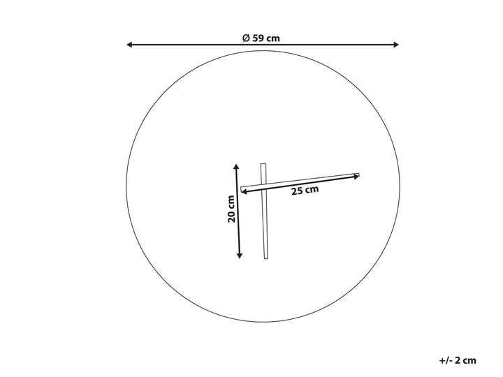 Wall Clock ø 59 cm Brass Vaigai