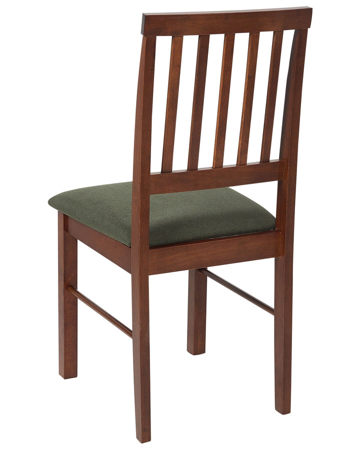 Rubberwood Dining Chair Set of 2 Dark Wood Orono