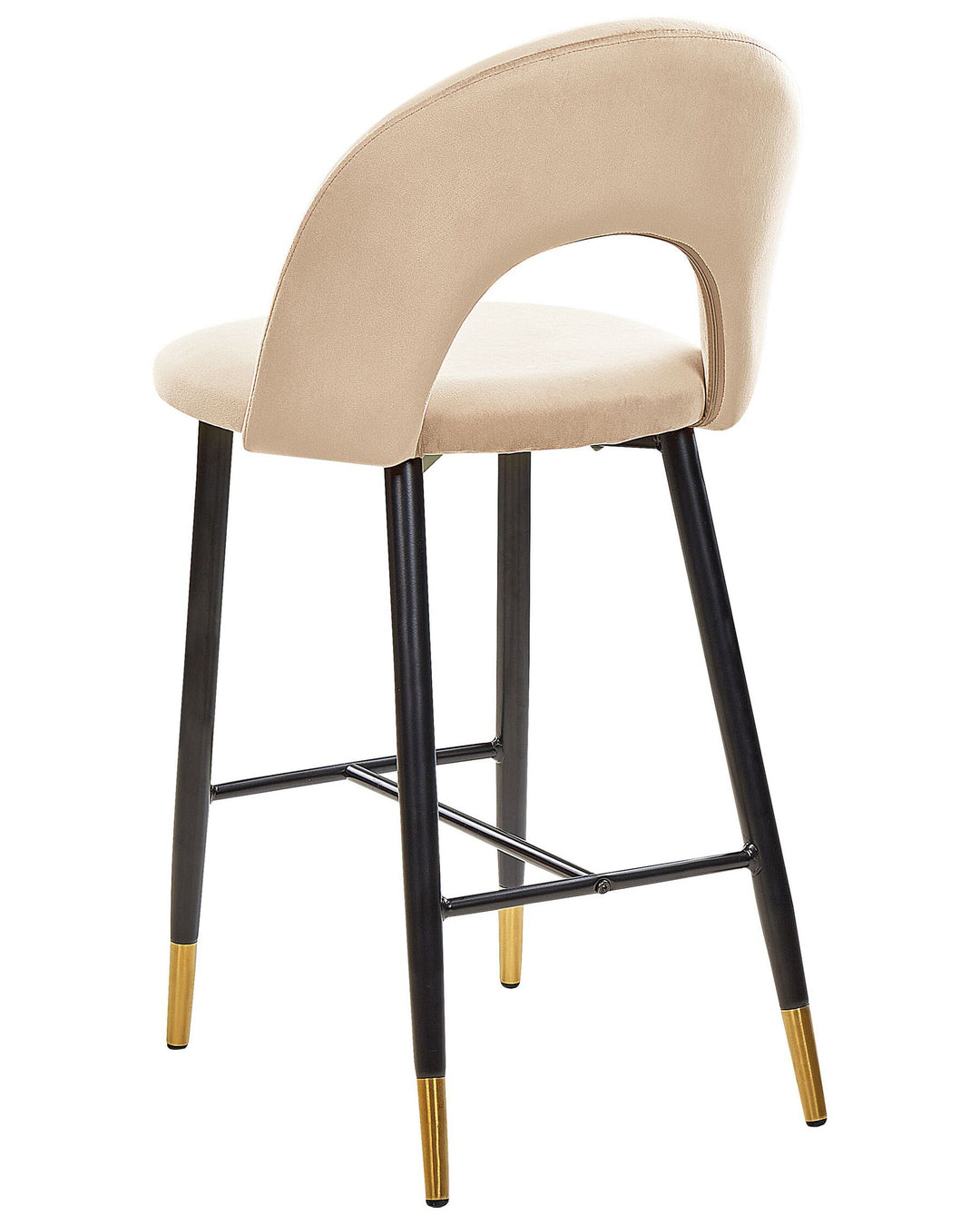 Bar Chair Set of 2 Velvet Beige Falton