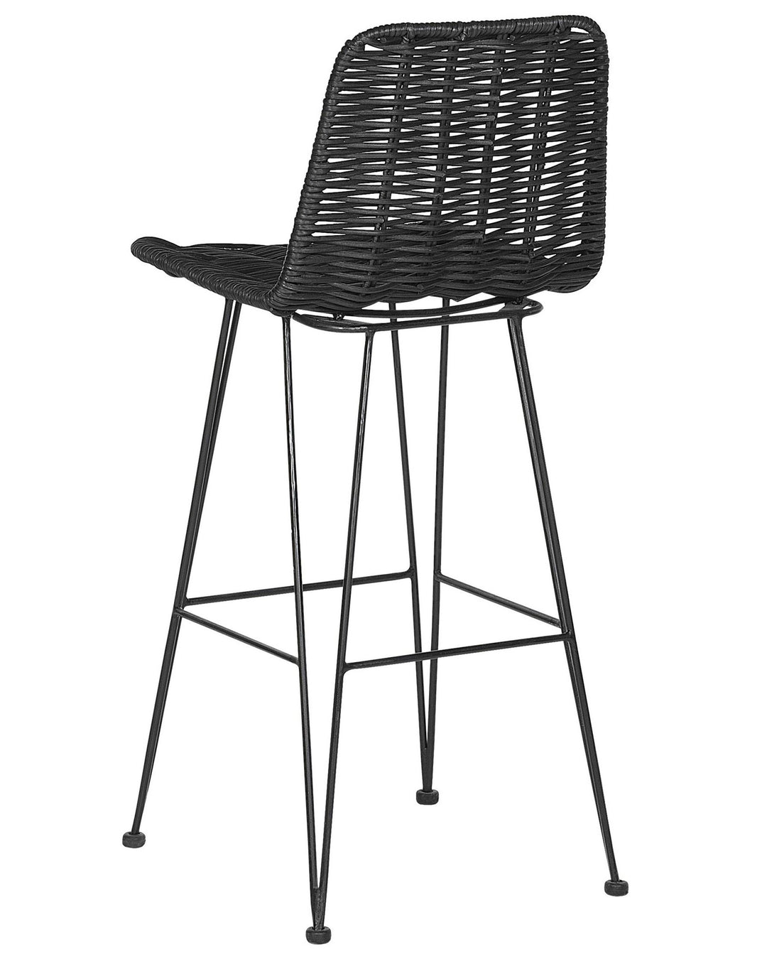 Bar Chair Set of 2 Rattan Black Cassita