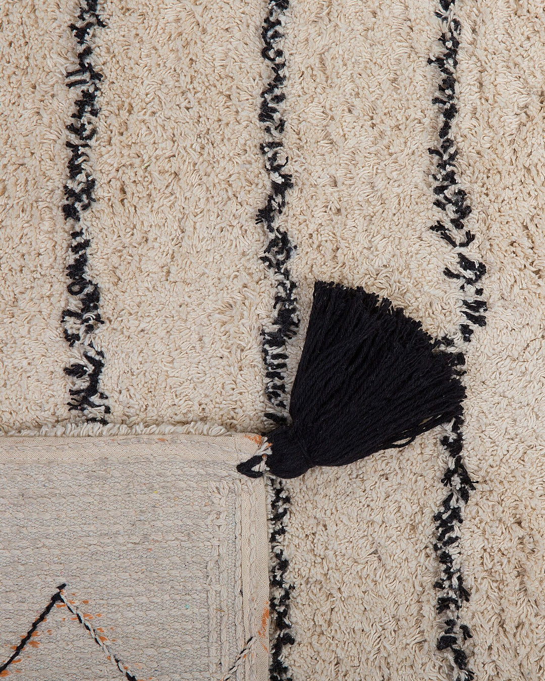 Shaggy Area Rug 160 x 230 cm Beige and Black Maltepe