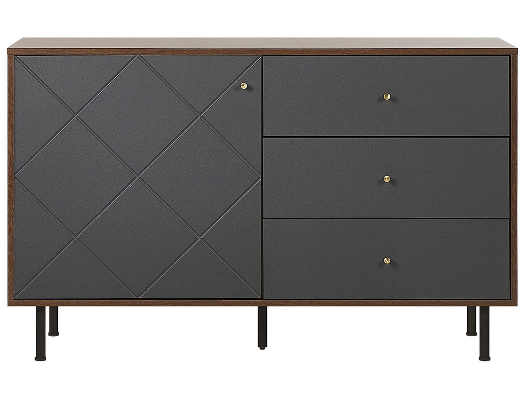 Sideboard Dark Wood with Grey Palmer