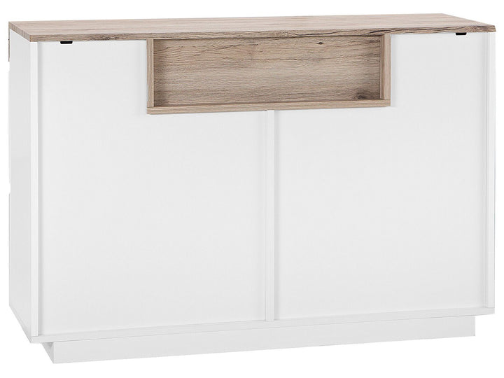 2 Drawer Sideboard White with Light Wood Marlin