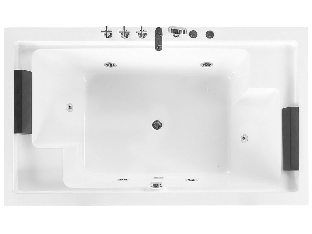 Freestanding Whirlpool Bath 1800 x 1100 mm White Saona