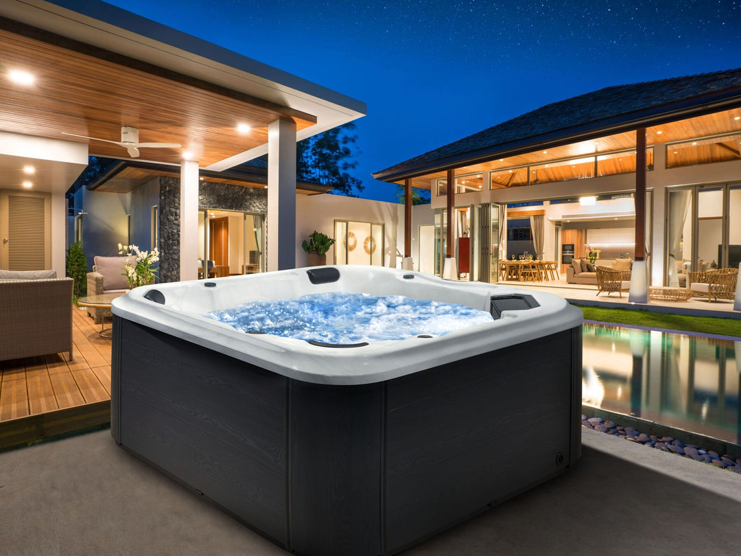 Square Hot Tub with LED White Tularosa