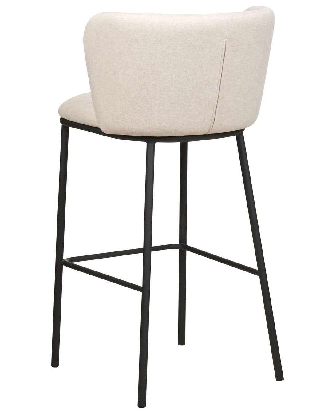 Bar Chair Set of 2 Fabric Off-White Mina