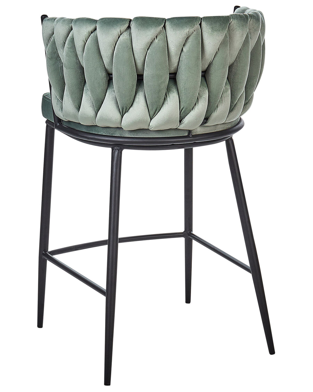 Bar Chair Set of 2 Velvet Light Green Milan