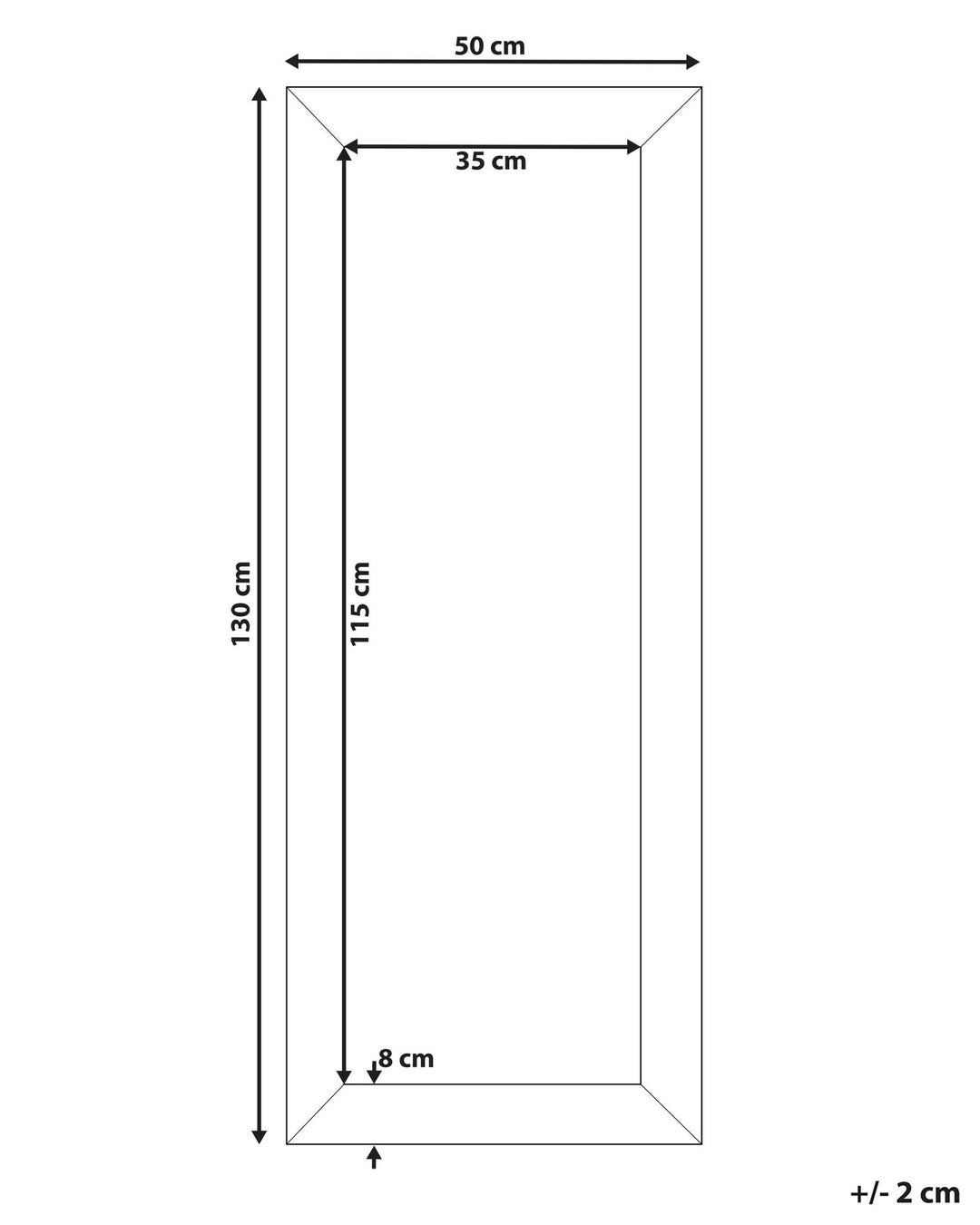 Wall Mirror 130 cm Silver Derval