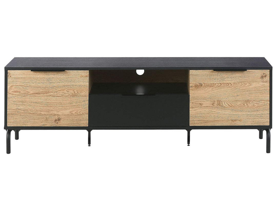 TV Stand Black with Light Wood Arkley