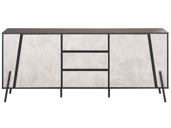 3 Drawer Sideboard Concrete Effect with Black Blackpool