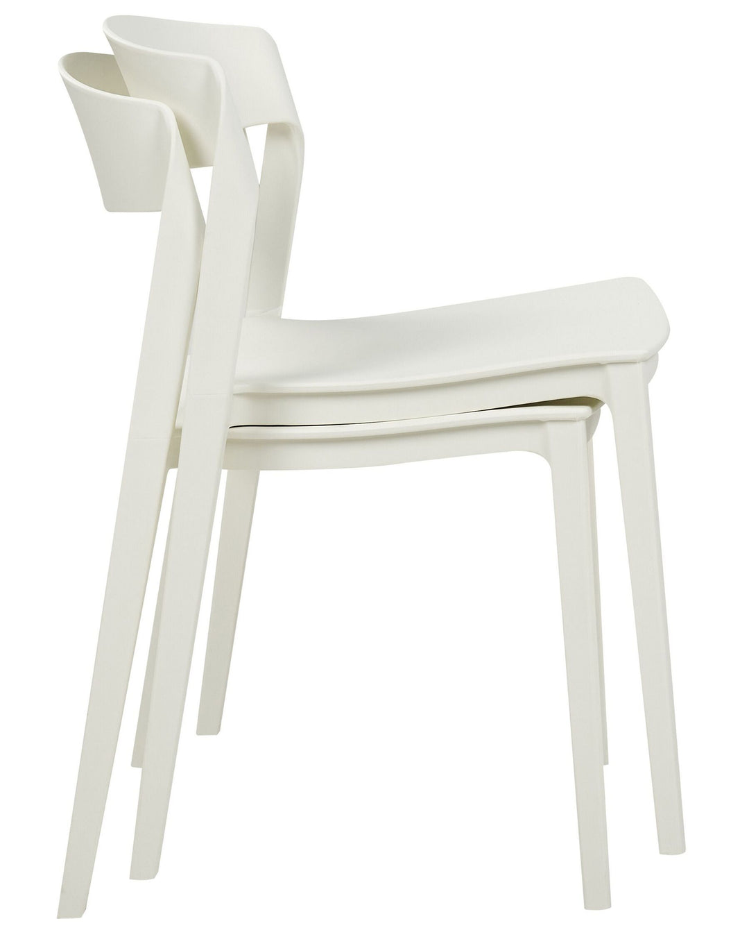 Dining Chair Set of 2 White Somers