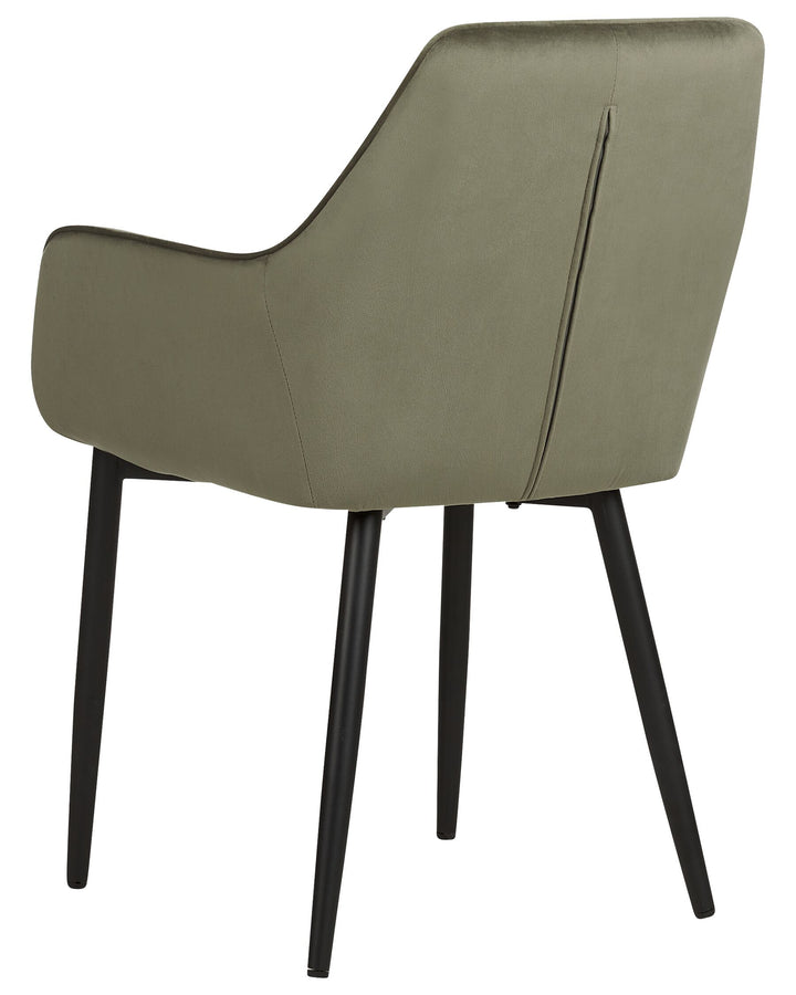 Dining Chair Set of 2 Velvet Olive Green Denma