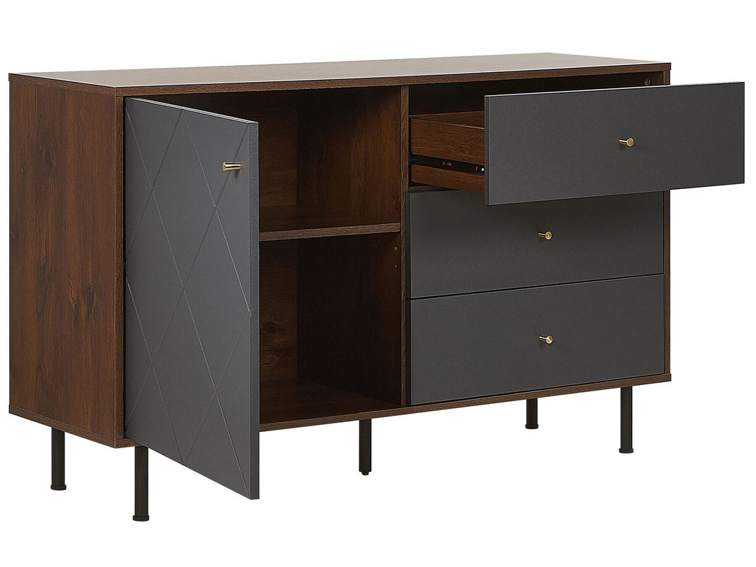 Sideboard Dark Wood with Grey Palmer