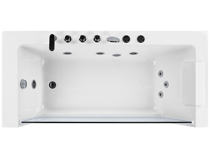 Right Hand Whirlpool Corner Bath 1700 x 800 mm White Puquio