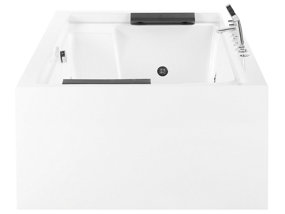 Freestanding Whirlpool Bath 1800 x 1100 mm White Saona