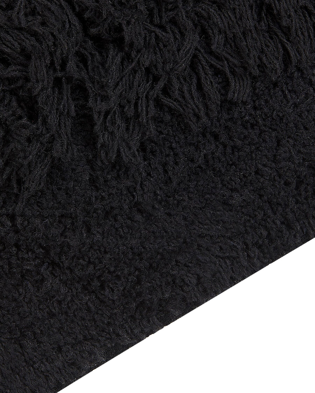 Cotton Shaggy Area Rug 140 x 200 cm Black Bitlis