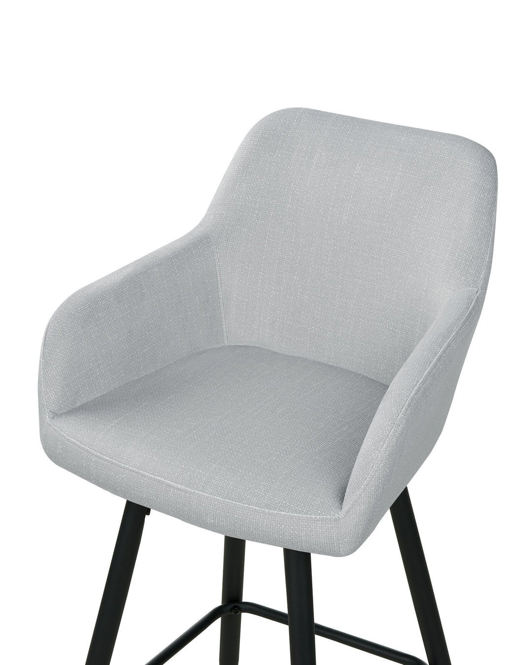 Bar Chair Set of 2 Velvet Light Grey Casmalia